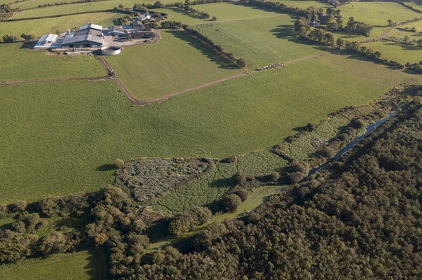 Good Herdsmen, Ireland, aerial view with ICW