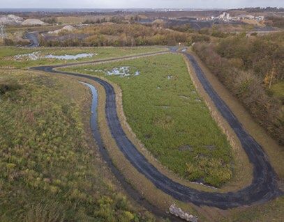ICW construction phase - vegetation establishment
